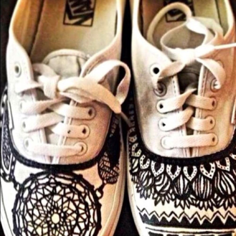 Custom hand painted shoes